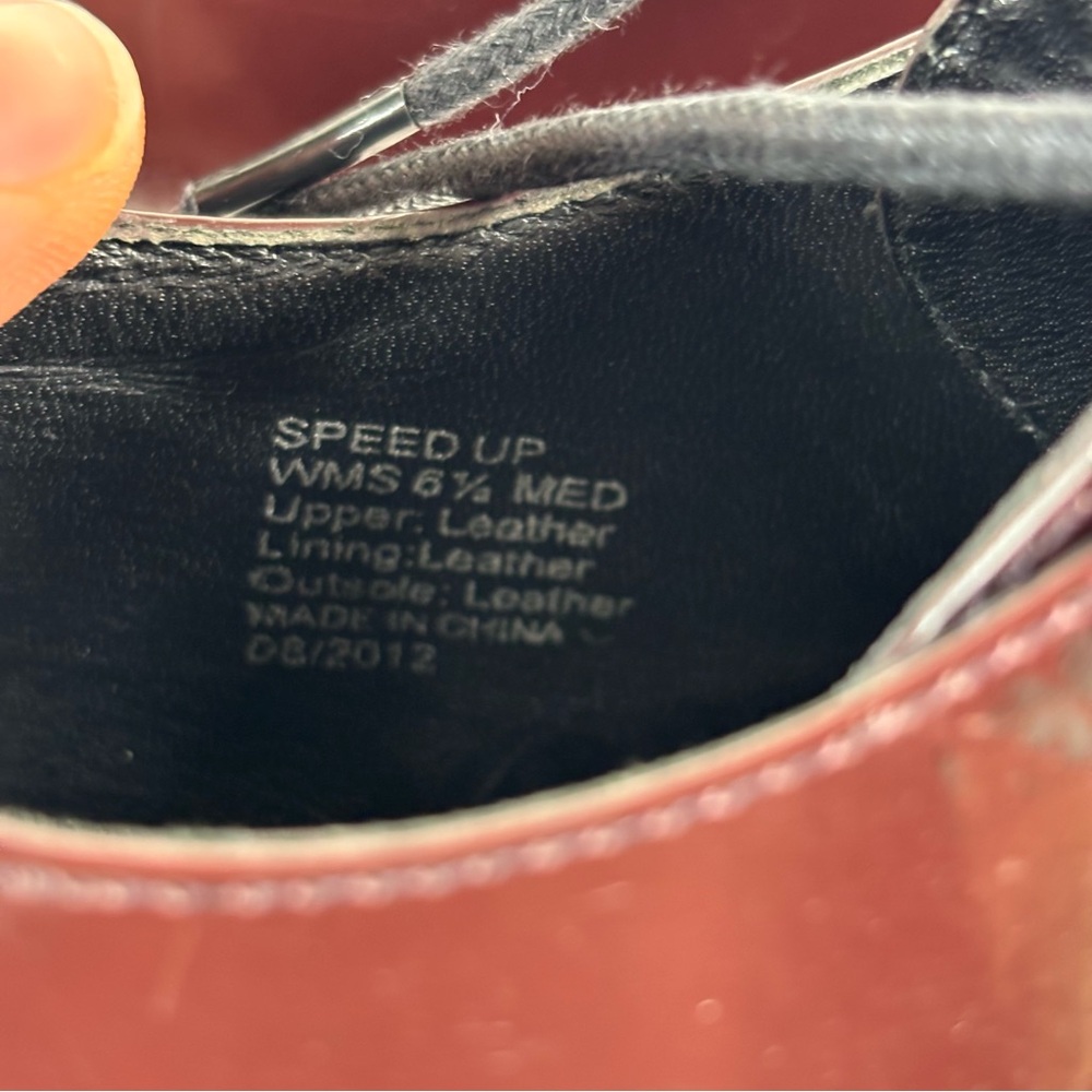 Kenneth Cole Leather Burgundy Studded Lace-Up Heels‎ - Picture 8 of 8
